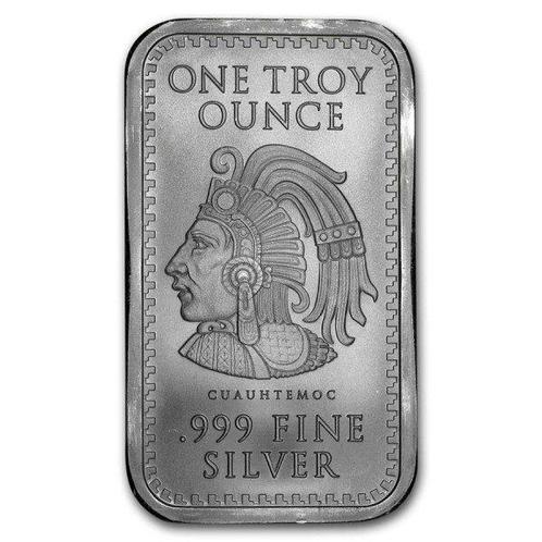 5 Troy Ounce - Zilver .999 - 5 x 1 oz Aztec Calendar, Postzegels en Munten, Edelmetalen en Baren