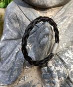 Paardenhaar armband, dik enkel rond gevlochten - zwart, Verzenden, Nieuw