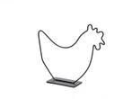 Metalen frame hen, kip op voet 37*32 cm zwart metalenframe, Ophalen of Verzenden, Nieuw