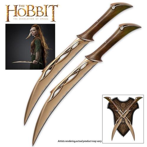 The Hobbit Replica 1/1 Fighting Knives of Tauriel, Verzamelen, Lord of the Rings, Nieuw, Ophalen of Verzenden