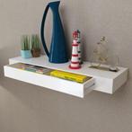 vidaXL Wandschap met lade zwevend MDF wit, Verzenden, Nieuw