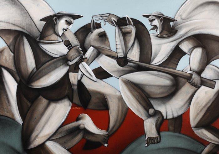 Jone Hopper - La bataille dAnghiari (XXL), Antiek en Kunst, Kunst | Schilderijen | Modern