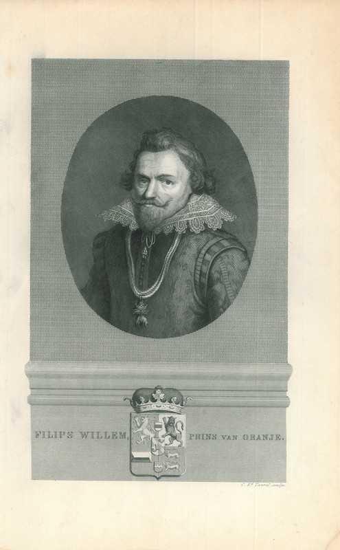 Portrait of Philip William, Prince of Orange, Antiek en Kunst, Kunst | Etsen en Gravures