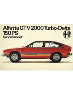1980 ALFA ROMEO ALFETTA GTV 2000 TURBO-DELTA BROCHURE DUITS, Nieuw, Alfa Romeo, Author