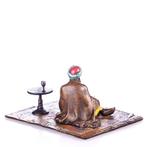 Figuur - Farbige Bronzefigur Winer Art Lesender Araber auf, Antiek en Kunst