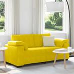 vidaXL Loveseat Sofa Geel 140 cm Fluweel, Huis en Inrichting, Verzenden, Nieuw, Stof