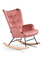Aemely® Schommelstoel Steerne - Roze Velvet, Blank Hout, Ophalen of Verzenden, Nieuw, Stoel(en)