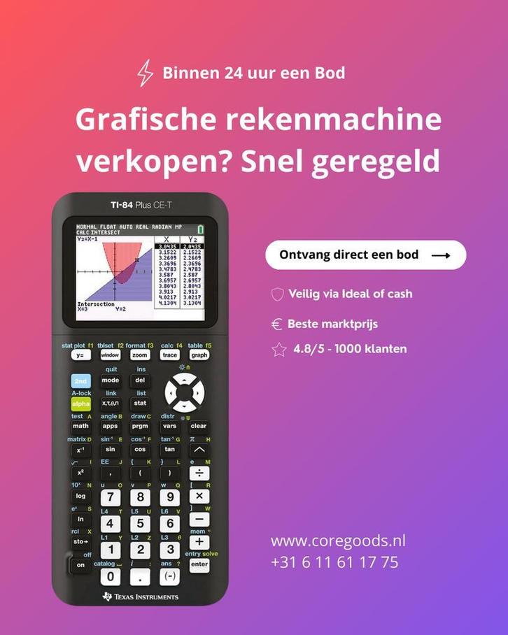 GEZOCHT | Grafische rekenmachine | Wij kopen het!, Diversen, Rekenmachines, Nieuw, Ophalen of Verzenden