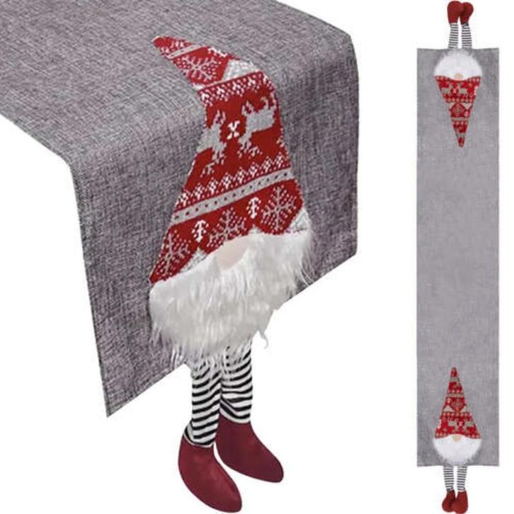 Ruhhy Kersttafellaken 215x34cm - Feestelijk Elfjes Design..., Diversen, Kerst, Nieuw, Ophalen of Verzenden