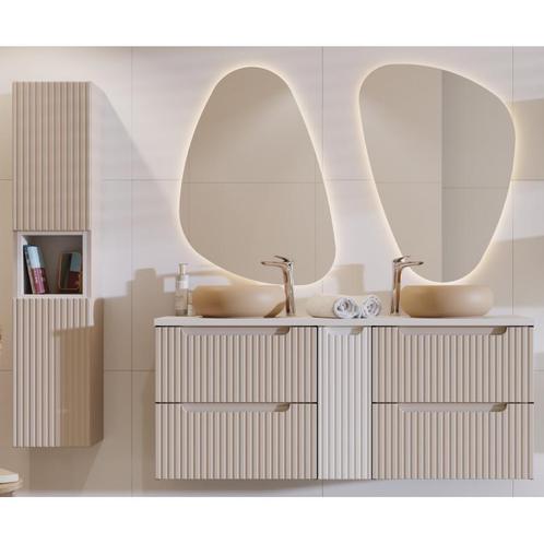 Badkamermeubel Solerno Compact Uno Taupe 180CM, Huis en Inrichting, Badkamer | Badkamermeubels, Nieuw, Ophalen of Verzenden