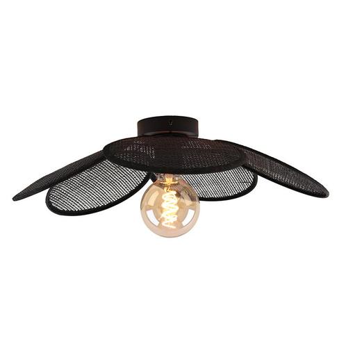 Rotan plafondlamp zwart, Rowen, Huis en Inrichting, Lampen | Plafondlampen, Nieuw, Overige materialen, Ophalen of Verzenden