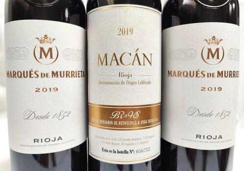 2019 Vega Sicilia Benjamin de Rothschild, Macán & 2019 x2, Verzamelen, Wijnen