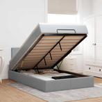 vidaXL Bed met matras 120x190 cm stof lichtgrijs, Verzenden, Nieuw, 190 cm of minder, Twijfelaar