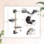 TRUUSK 4-delige Katten Klimmuur Set - Hangmat - Kattenbrug t, Dieren en Toebehoren, Katten-accessoires, Verzenden, Nieuw