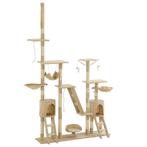 vidaXL Kattenkrabpaal met sisal krabpalen 230-250 cm beige, Dieren en Toebehoren, Katten-accessoires, Verzenden, Nieuw