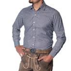 Trachtenhemd Leopold Zwart Geblokt, Kleding | Heren, Carnavalskleding en Feestkleding, Ophalen of Verzenden, Nieuw