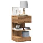 vidaXL Nachtkastje 40x35x65 cm bewerkt hout artisanaal, Verzenden, Nieuw, Hout