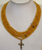 Ketting, ZEER LANG, (260 cm) van Citrien natuurlijk met