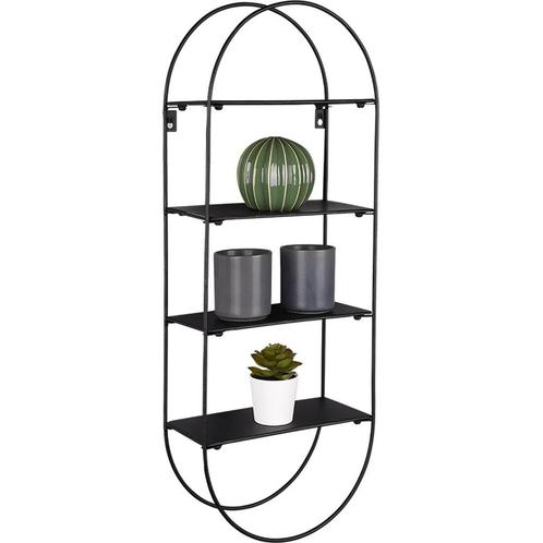 Wandplank - Wandrek - Trion Ilan - Inclusief Hanger - Zwart, Huis en Inrichting, Woonaccessoires | Wandplanken en Boekenplanken