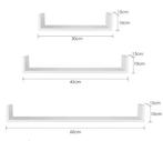 Getone 3 Zwevende Wandplanken – Wit, Verzenden, Nieuw
