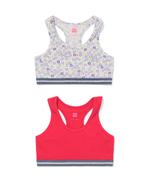 HEMA Kinder crop top bloem - 2 stuks roze, Verzenden, Nieuw