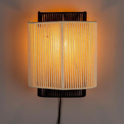 *WOONWINKEL* Dutchbone Elon Retro Wandlamp Zwart Wit, Huis en Inrichting, Lampen | Wandlampen, Nieuw, Verzenden