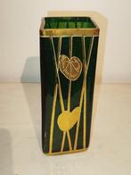 Josef Riedel - vase Art Nouveau - fond aventurine,, Antiek en Kunst, Antiek | Glas en Kristal