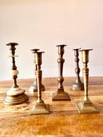 Taperstick (kleine blaker met een dunne pijp) (6) - Brons,, Antiek en Kunst