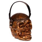 Handtas - Skull / Schedel Brons & Zwart - Goudkleurige Accen, Ophalen of Verzenden, Nieuw, Geel