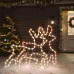 vidaXL Kerstfiguur rendier met LEDs 2 st 57x55x4,5 cm, Diversen, Kerst, Verzenden, Nieuw