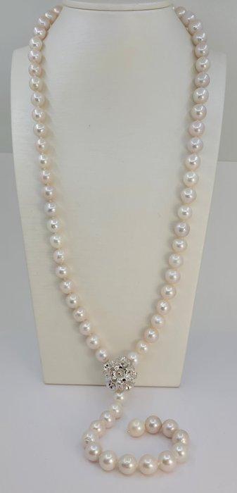 Zonder Minimumprijs - Halsketting 9x11,5 mm Witte Edison, Sieraden, Tassen en Uiterlijk, Kettingen