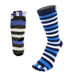 TOETOE Yoga & Pilates Grip Mid-Calf teensokken  Zwart/Blauw/, Verzenden, Nieuw, Kleding