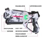 Thuis Lasergamen? 2 laserguns camo grijs/wit + 2 vesten, Ophalen of Verzenden, Nieuw