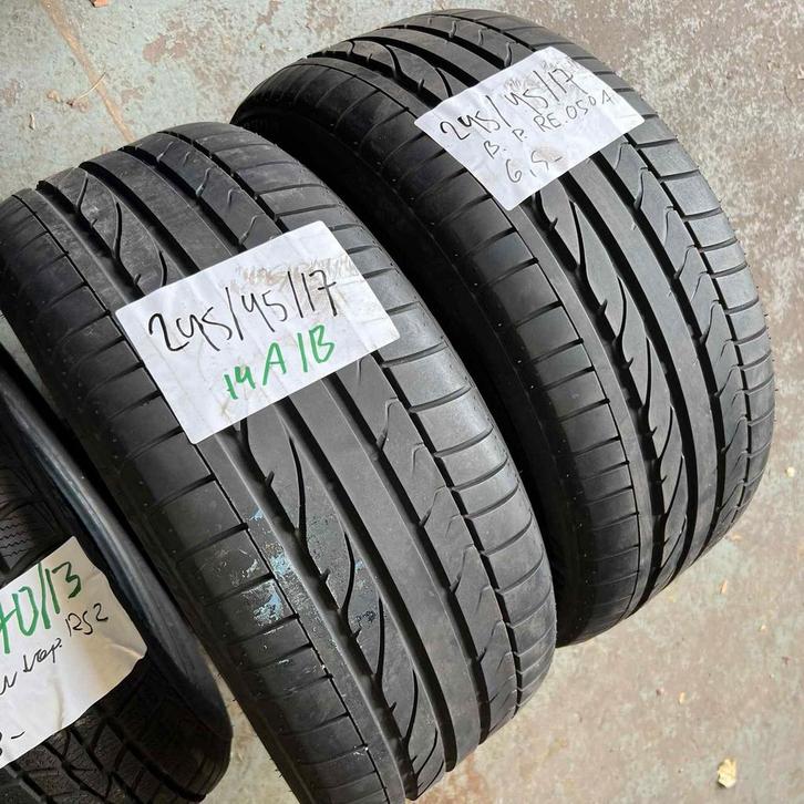 2 x Bridgestone Potenza RE050A 245-45-17 Zomerbanden 6,5mm, Auto-onderdelen, Banden en Velgen, 17 inch, Zomerbanden, 245 mm, Personenwagen
