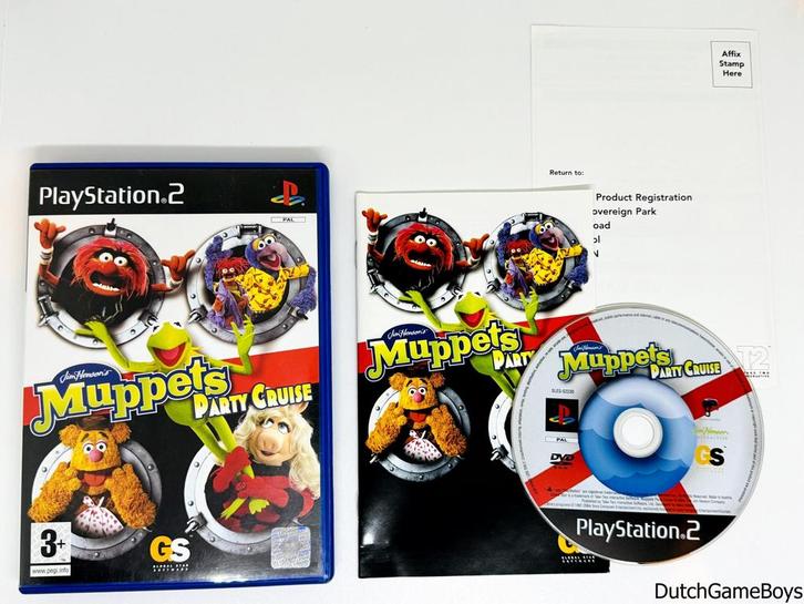 Playstation 2 / PS2 - Muppets - Party Cruise + Reg. Card - E, Spelcomputers en Games, Games | Sony PlayStation 2, Gebruikt, Verzenden
