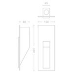 Inbouw Led-Spot Bellezza Bagno Jake IP20 15x8x33 cm LED Mat, Nieuw, Ophalen of Verzenden