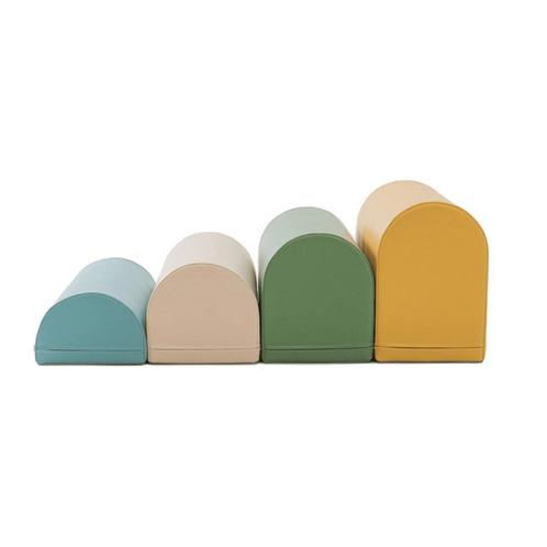 Pastel turquoise foam stapstenen – 4, 7 of 14-delige set.., Kinderen en Baby's, Speelgoed | Educatief en Creatief, Nieuw, Ophalen of Verzenden