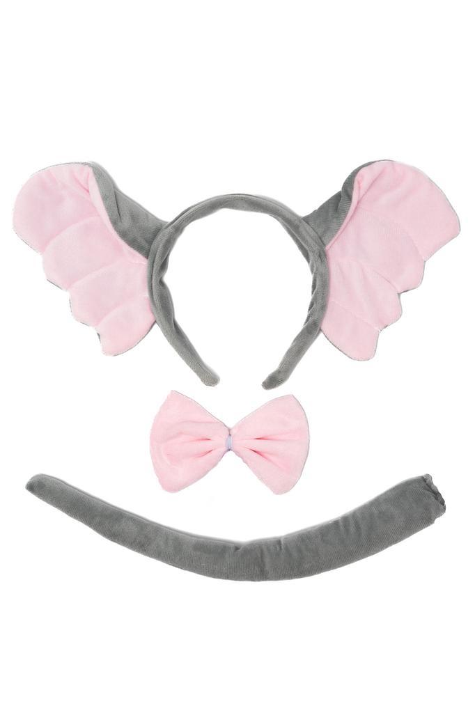 Olifant Haarband Oren Strik Staart Diadeem Set Grijs Roze Za, Kleding | Dames, Carnavalskleding en Feestkleding, Accessoires, Nieuw
