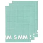 HEMA Schriften A4 geruit 5x5mm mint - 3 stuks sale