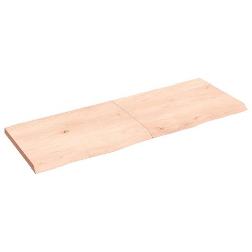 vidaXL Wandschap 140x50x(2-4) cm onbehandeld massief, Huis en Inrichting, Woonaccessoires | Wandplanken en Boekenplanken, Nieuw