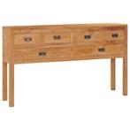 vidaXL Dressoir 125x30x75 cm massief teakhout, 100 tot 150 cm, Verzenden, Nieuw, 25 tot 50 cm