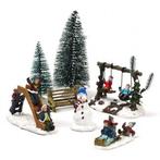 Kerstdorp accessoire | Lumineo (Set van 7, Speeltuin), Diversen, Kerst, Verzenden, Nieuw