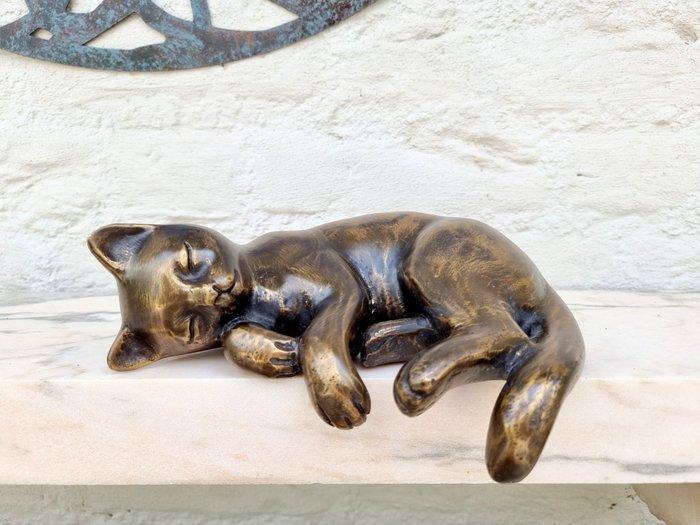 Sleeping kitten - Beeldje - A sleeping kitten - Brons, Antiek en Kunst, Curiosa en Brocante