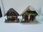 Weerstation (2) - Hout, Plastic - Weerhuisje en spaarpot, Antiek en Kunst, Curiosa en Brocante