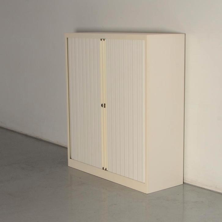 Officenow roldeurkast, gebroken wit, 133 x 120 cm, incl. 3, Huis en Inrichting, Kasten | Roldeurkasten en Archiefkasten, Ophalen of Verzenden