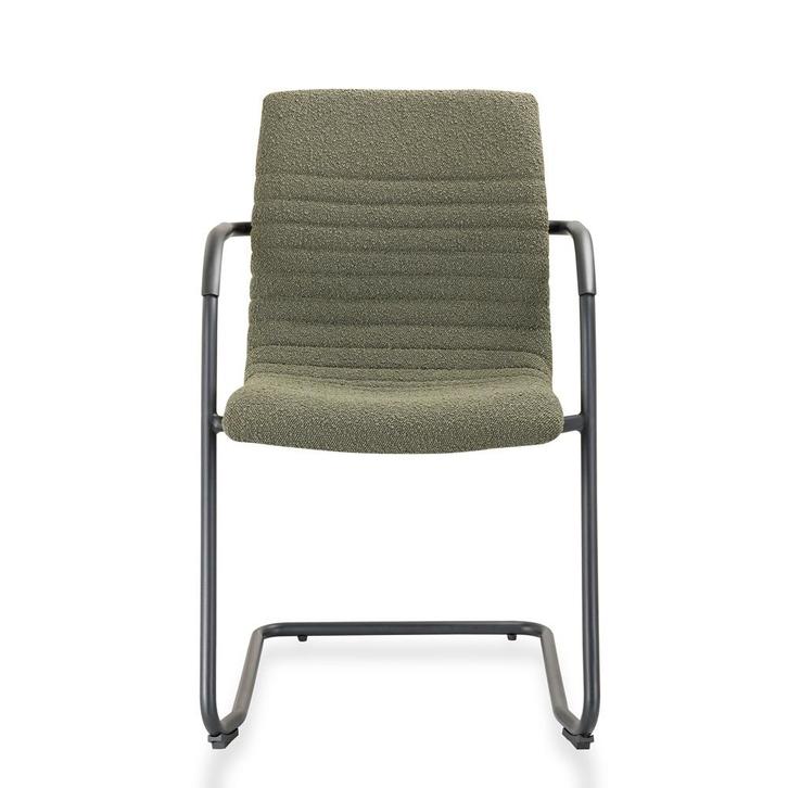 Comfora Slede Vergaderstoel in Bouclé Stoffering Leverbaar, Huis en Inrichting, Stoelen, Nieuw, Ophalen of Verzenden