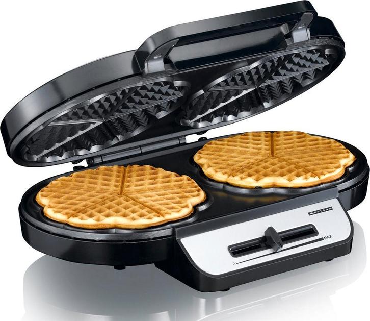 Melissa Wafelijzer - Hartvorm - 1200W - Dubbele Wafelmaker -, Witgoed en Apparatuur, Wafelijzers, Zo goed als nieuw, Verzenden