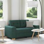 vidaXL Loveseat Sofa Donkergroen 120 cm Stof, Verzenden, Nieuw, Stof