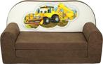 Kinder slaapbank - sofa - bruin - logeermatras - 85 x 60..., Kinderen en Baby's, Ophalen of Verzenden, Nieuw