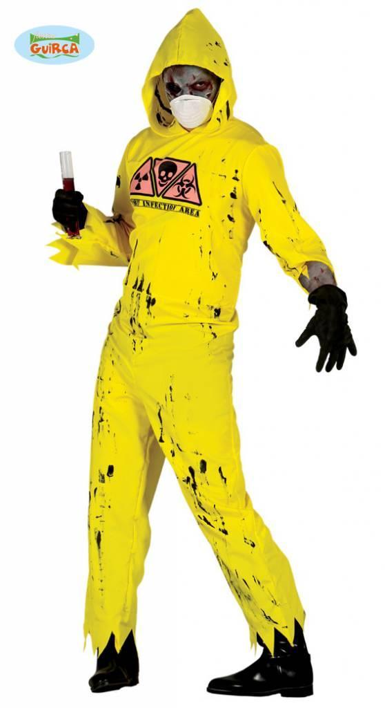 Zombie Kostuum Radioactief, Kleding | Heren, Carnavalskleding en Feestkleding, Nieuw, Ophalen of Verzenden